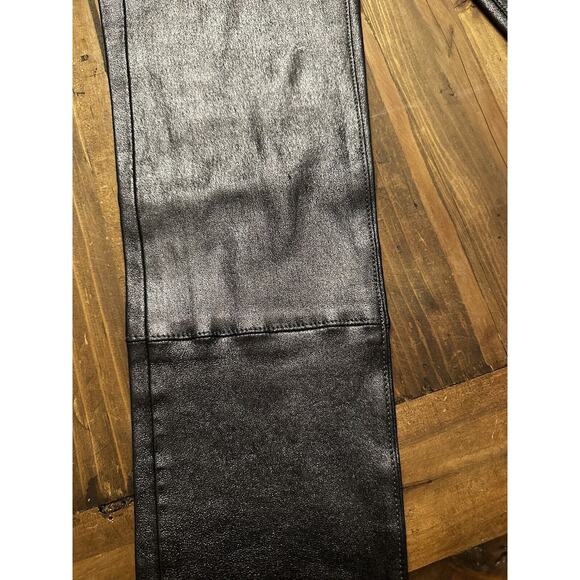 Rag & Bone 100% Lamb Soft Leather Skinny Pants Anthracite Black Size 27 Edgy - Picture 4 of 16